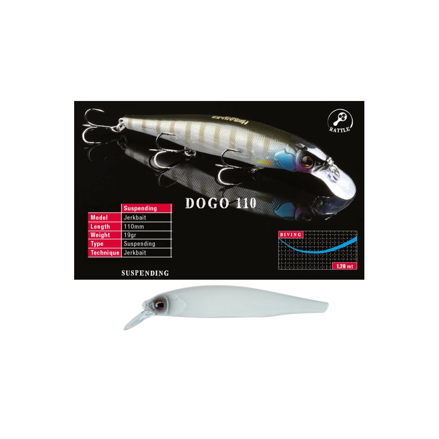 Vobler HERAKLES DOGO 110SP 11cm 19gr Bandit - thumbnail Vobler HERAKLES DOGO 110SP 11cm 19gr Bandit - imagine 1