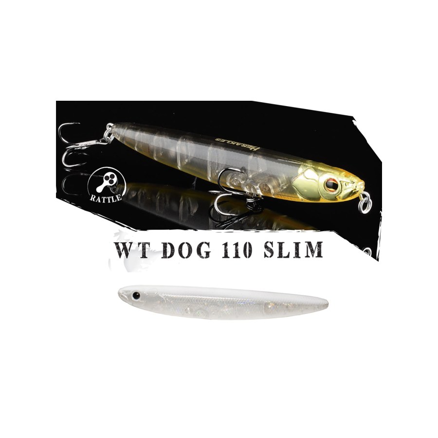 Vobler HERAKLES WT-DOG 110 SLIM 11cm 13.5gr White Impact - thumbnail Vobler HERAKLES WT-DOG 110 SLIM 11cm 13.5gr White Impact - imagine 1
