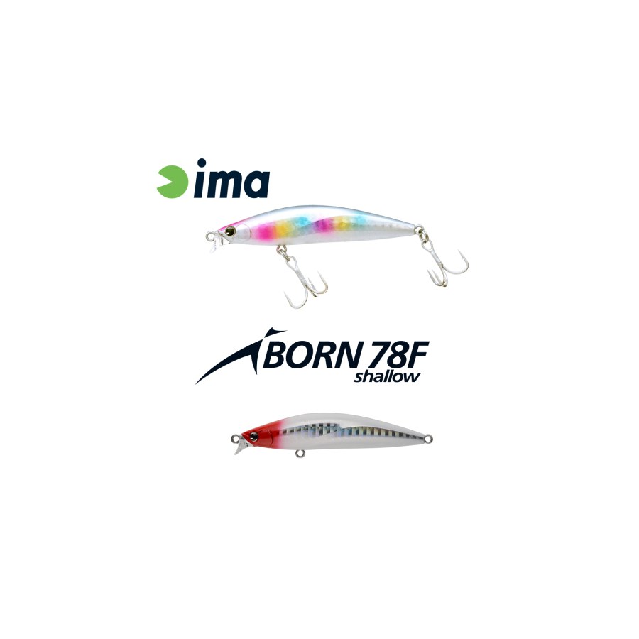 Vobler IMA IBORN 78F SHALLOW 78mm 8.5gr 001 Red Head - thumbnail Vobler IMA IBORN 78F SHALLOW 78mm 8.5gr 001 Red Head - imagine 1