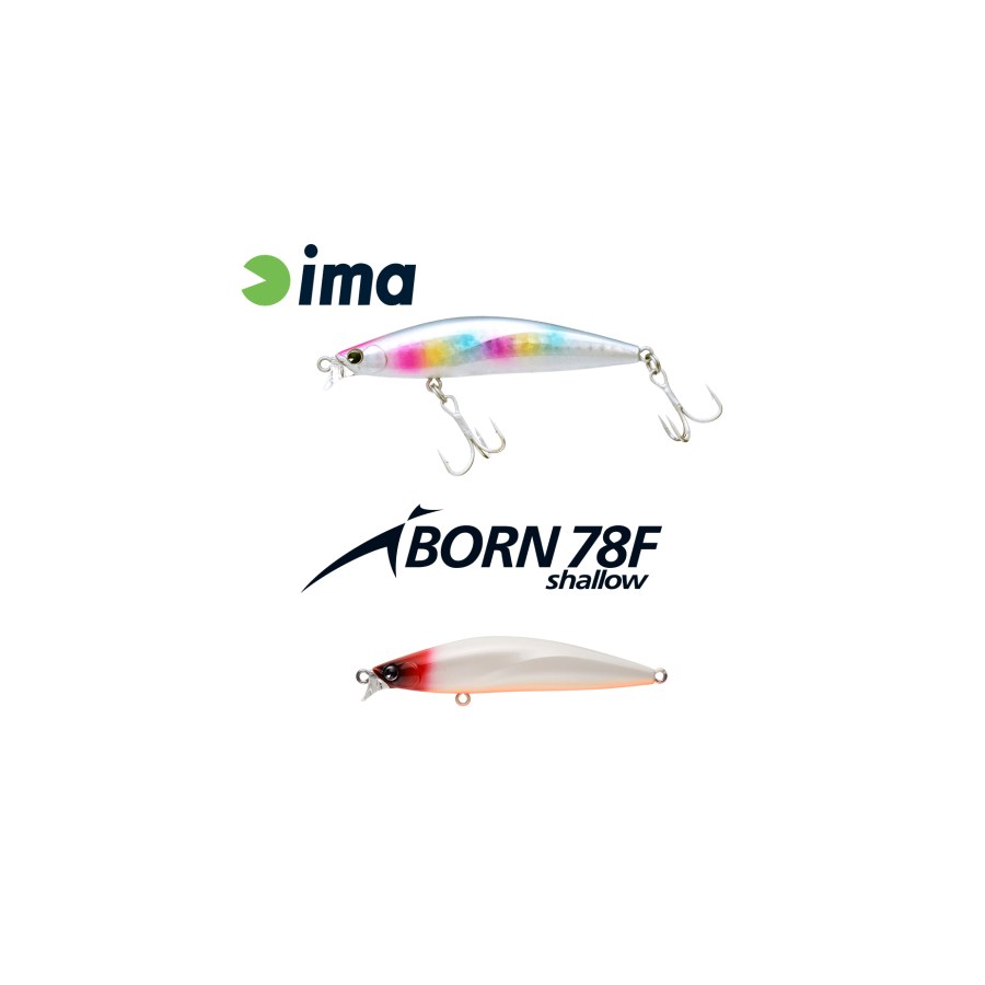 Vobler IMA IBORN 78F SHALLOW 78mm 8.5gr 002 Red Head Pearl OB - thumbnail Vobler IMA IBORN 78F SHALLOW 78mm 8.5gr 002 Red Head Pearl OB - imagine 1