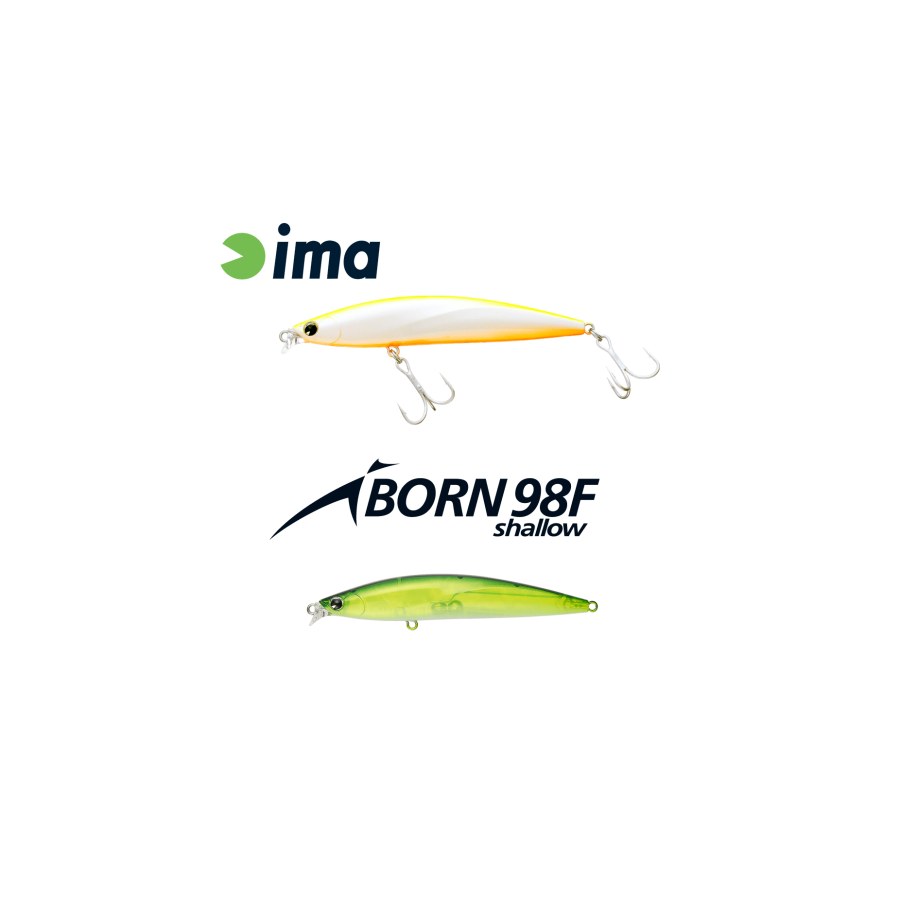 Vobler IMA IBORN 98F SHALLOW 98mm 13gr 011 Citrus Chart - thumbnail Vobler IMA IBORN 98F SHALLOW 98mm 13gr 011 Citrus Chart - imagine 1