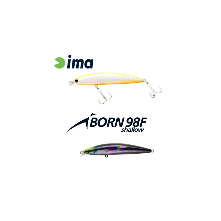 Vobler IMA IBORN 98F SHALLOW 98mm 13gr 014 Clear Back - thumbnail Vobler IMA IBORN 98F SHALLOW 98mm 13gr 014 Clear Back - imagine 1