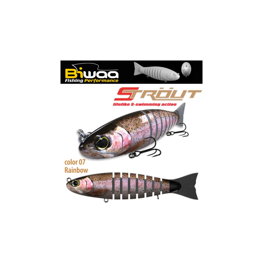 Vobler BIWAA STROUT 6.5″ 16cm 52gr 07 Rainbow - thumbnail Vobler BIWAA STROUT 6.5" 16cm 52gr 07 Rainbow - imagine 1